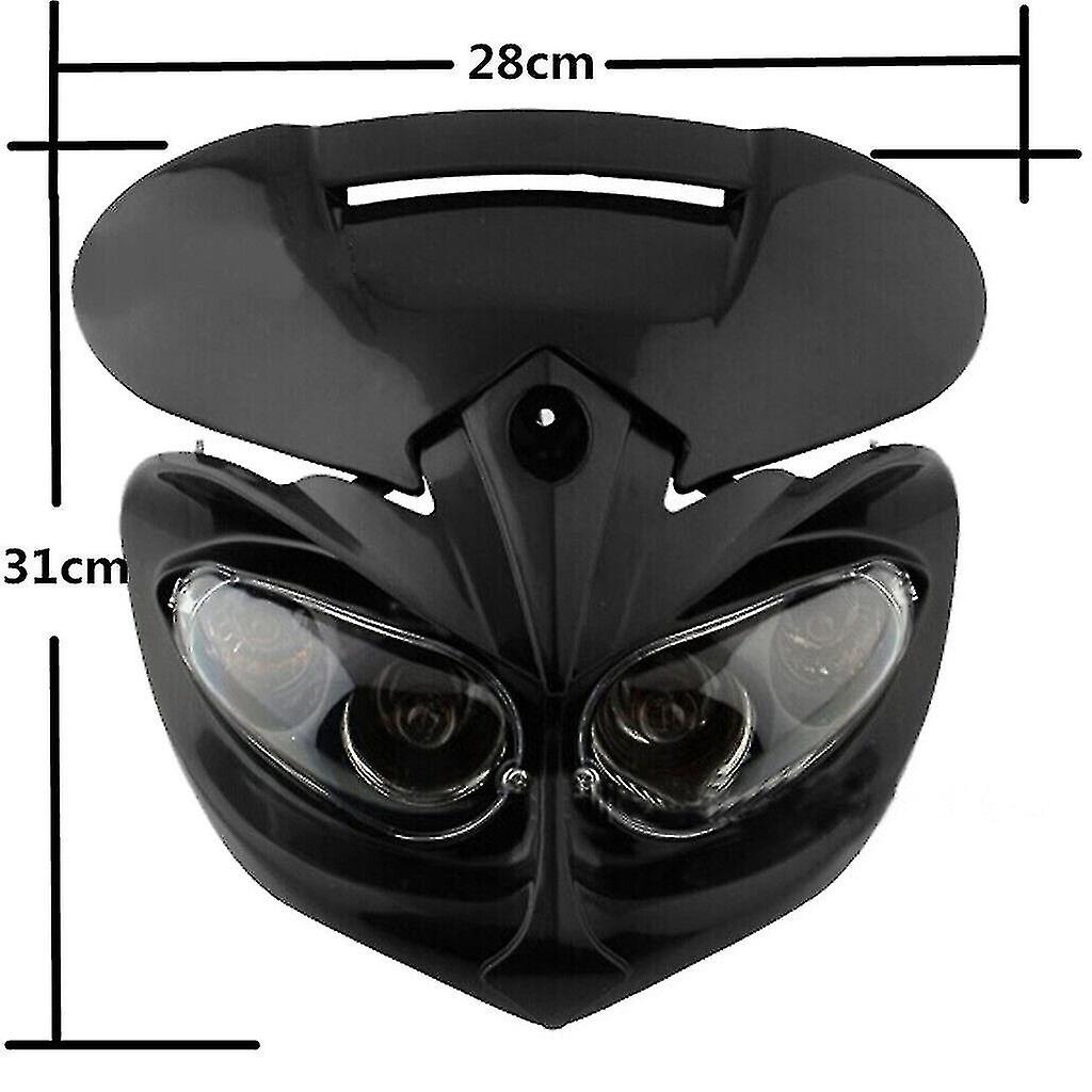 12v Universal Head Light Fairing Motorcycle Lamp For Street Fighter Dirt Bike 1pcs