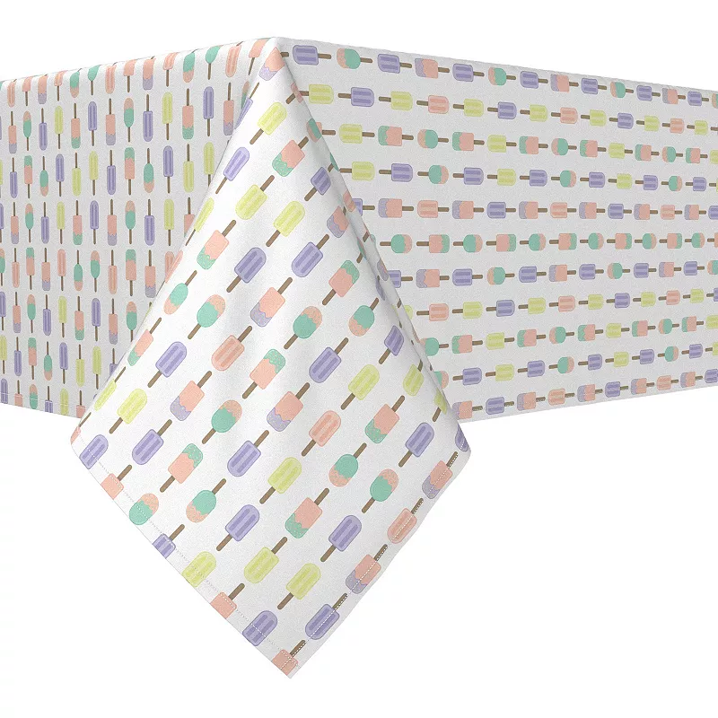 Rectangular Tablecloth， 100% Cotton， 52x104， Pastel Pops