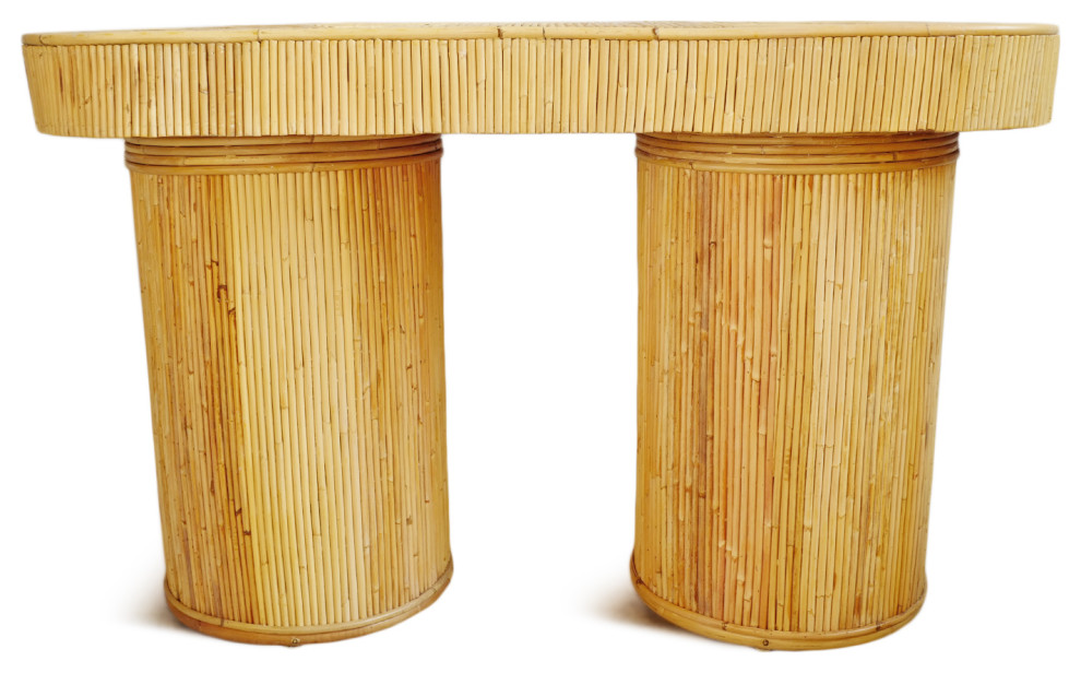 Deco Rattan Stick Console Table   Tropical   Console Tables   by Design Mix Furniture  Houzz