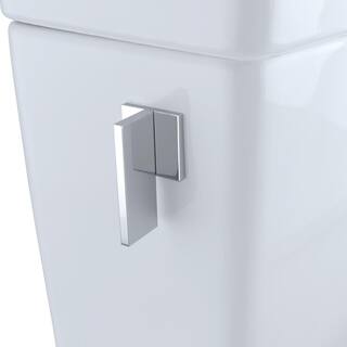 TOTO Legato 1-piece 1.28 GPF Single Flush Elongated ADA Comfort Height Toilet in Cotton White SoftClose Seat Included MS624124CEFG#01