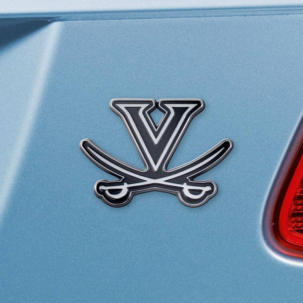 FANMATS NCAA University of Virginia 3 in. x 3 in. Chrome Emblem 21403