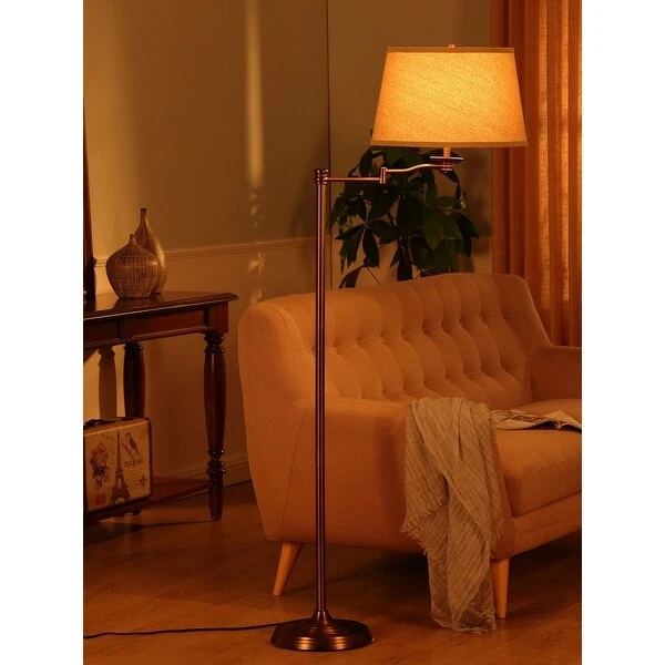 Brightech Caden Swing LED Floor Lamp - Bronze.