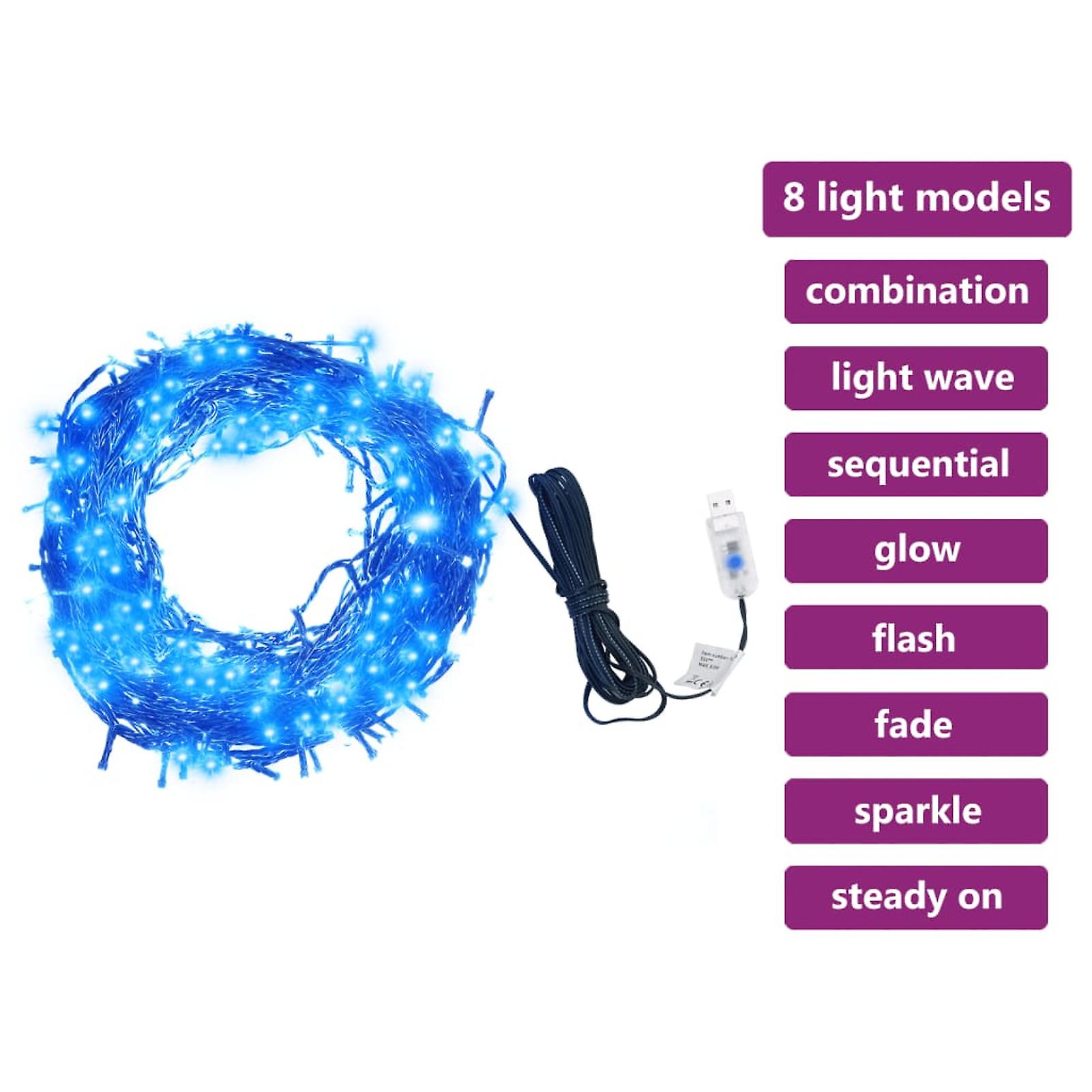 Light String With 400 Leds Blue 40 M 8 Light Effects No.357529