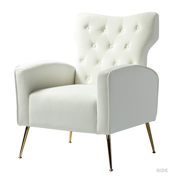 Danita Upholstered Accent Chair with Tufted Back by HULALA HOME