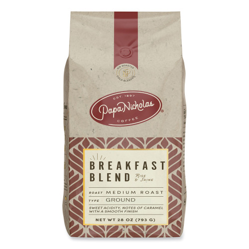 PapaNicholas Coffee Premium Coffee， Whole Bean， Breakfast Blend (32006)