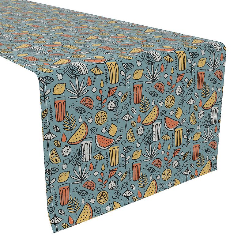 Table Runner， 100% Cotton， 16x108， Colorful Refreshments