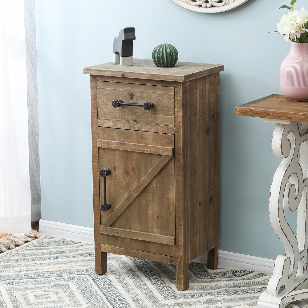 Rustic Wood Accent End Table   33.75\