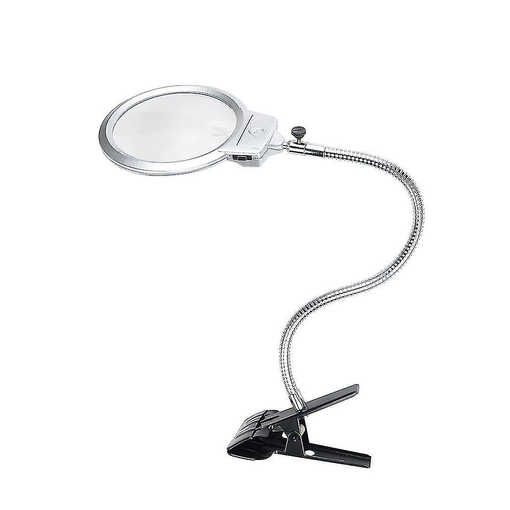 Magnifying Lamp With Leds， Magnifying Glasses With Light Hands Free Swivel Magnifying Glass， Watchmaker Loupe