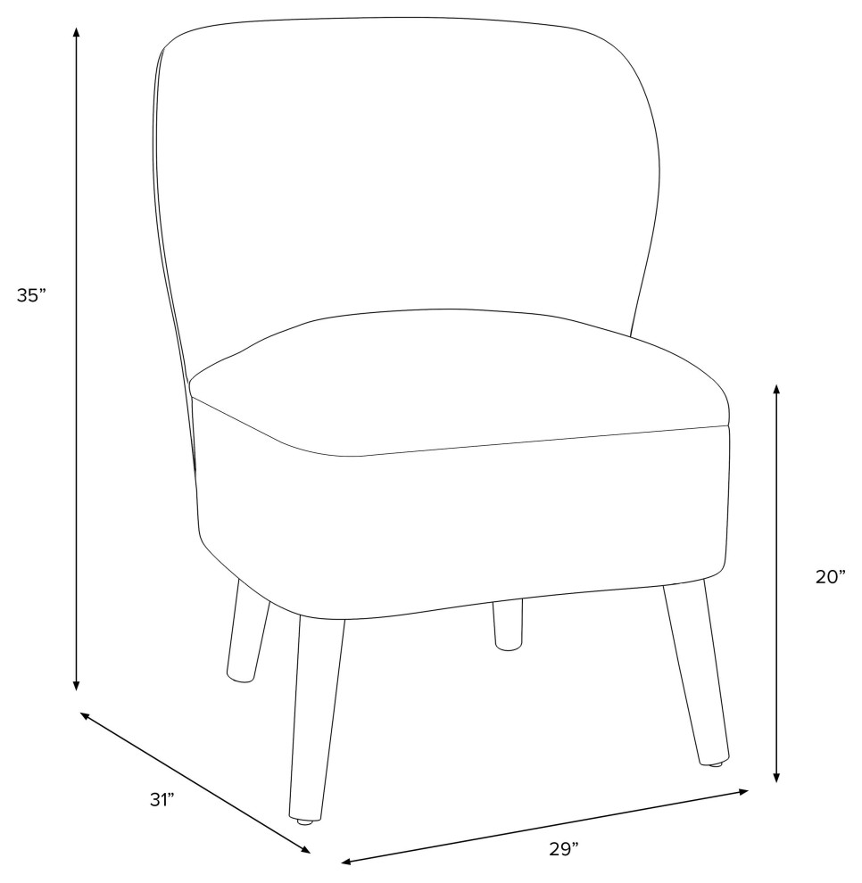 Chair  Milano   Midcentury   Armchairs And Accent Chairs   by Skyline Furniture Mfg Inc  Houzz