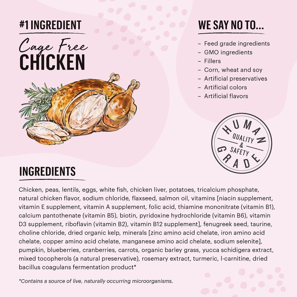 The Honest Kitchen Whole Food Clusters Grain-Free Chicken and Fish Dry Cat Food