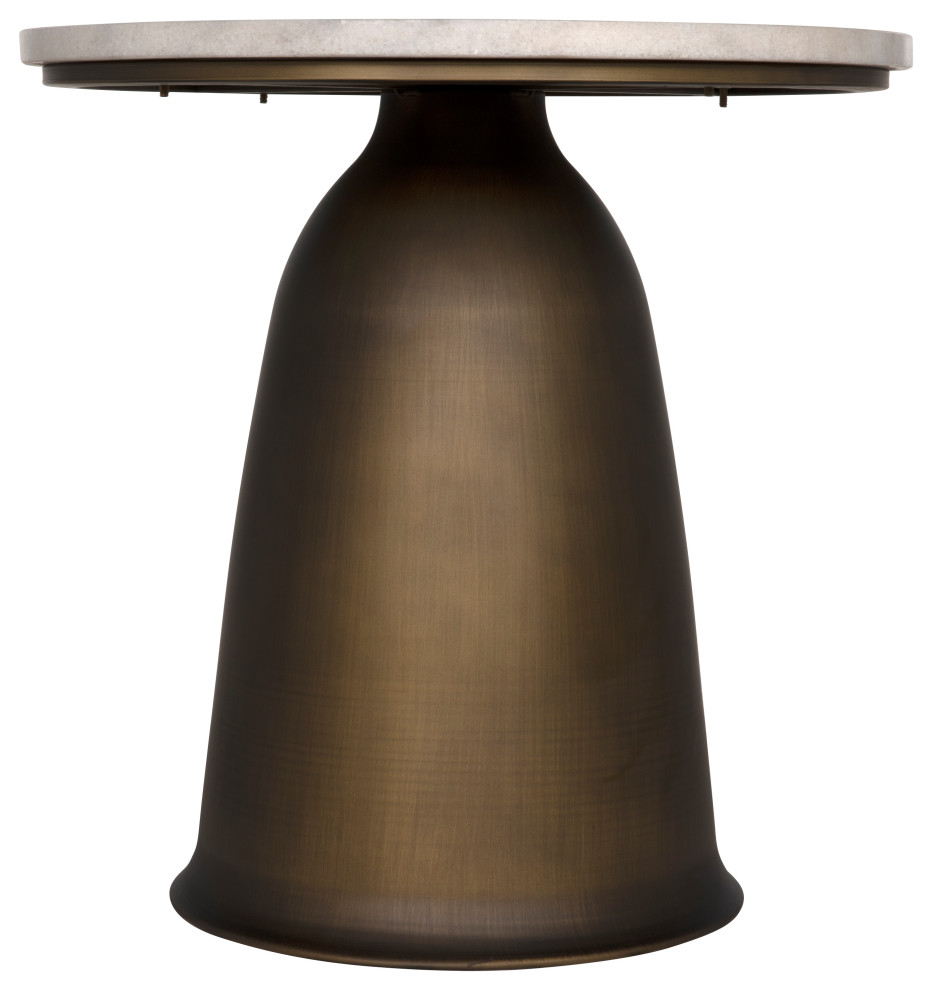 Noir Aiden Side Table With Aged Brass Finish GTAB983AB   Contemporary   Side Tables And End Tables   by Noir  Houzz