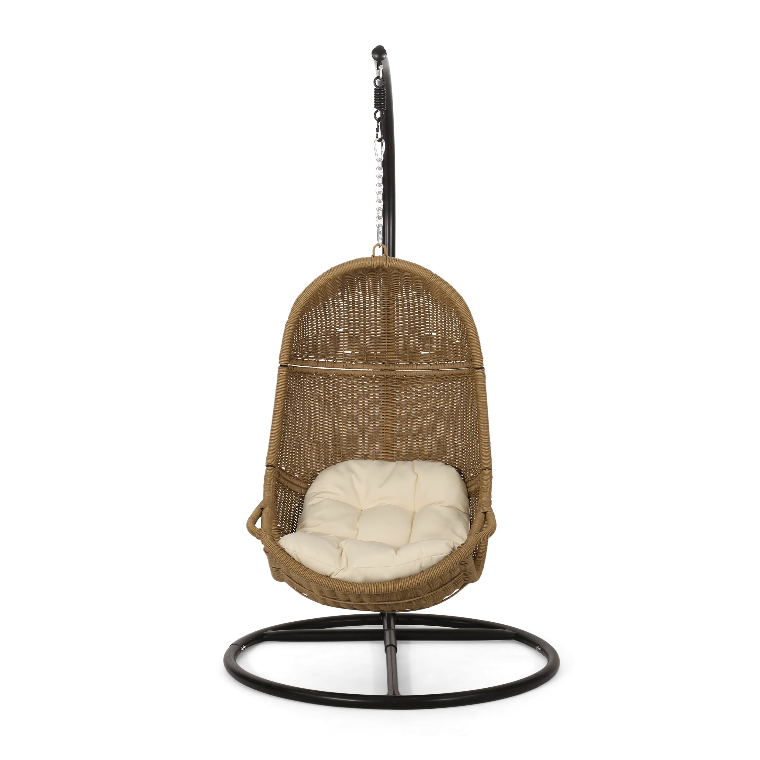 Yukon Outdoor Wicker Hanging Nest Chair with Stand