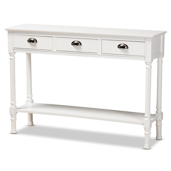 Garvey 3-Drawer Wood Entryway Console Table