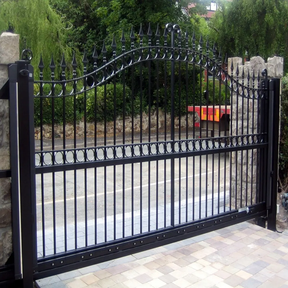 Power coating  welded vertical picket slat fence for courtyard