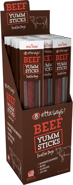 Etta Says! Beef Yumm Sticks Dog Treats， 24 count