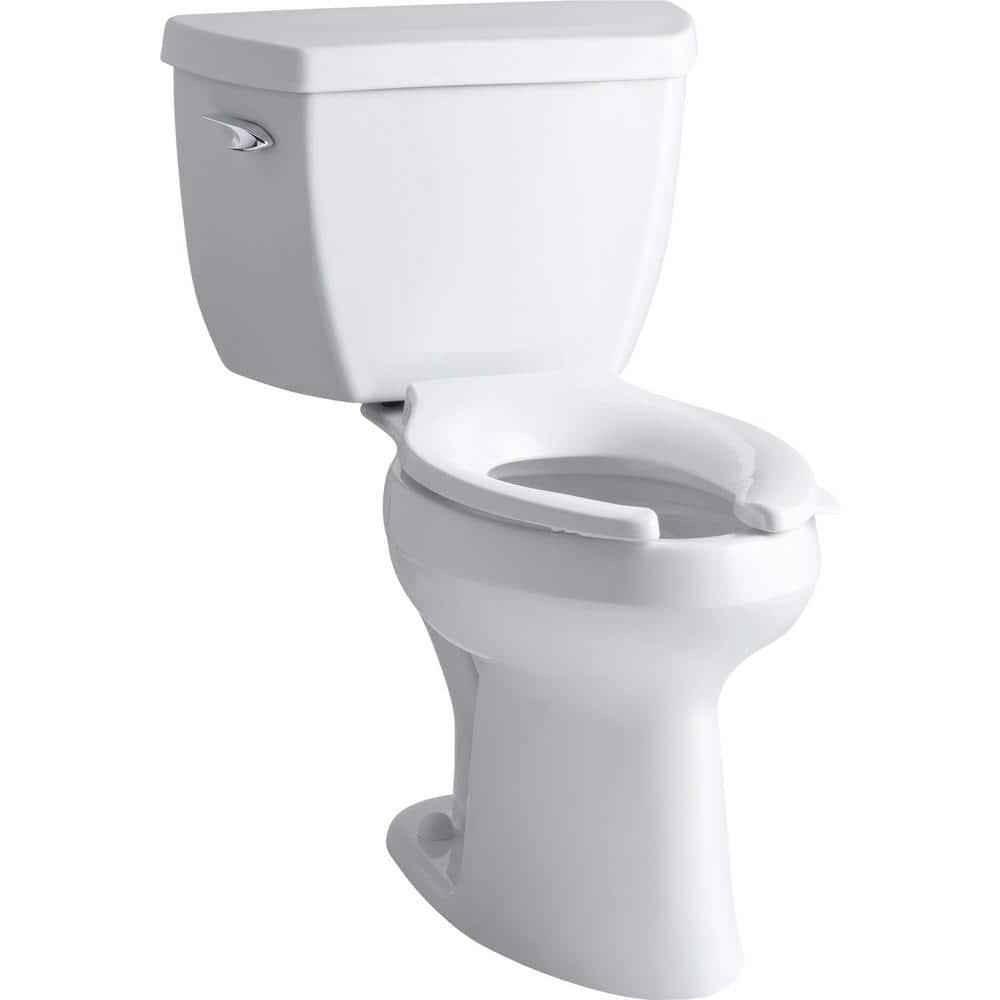 KOHLER Highline Classic Comfort Height 2piece 10 GPF Single Flush Elongated Toilet in White Seat Not Included