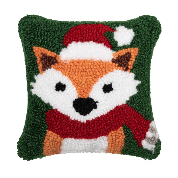 C amp f Home Woodland Fox Hooked Pillow