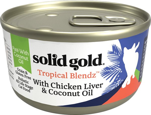 Solid Gold Tropical Blendz with Chicken Liver and Coconut Oil Pate Grain-Free Canned Cat Food