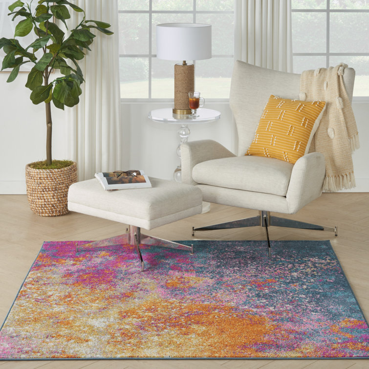 Liiam Performance Pink/Yellow Rug