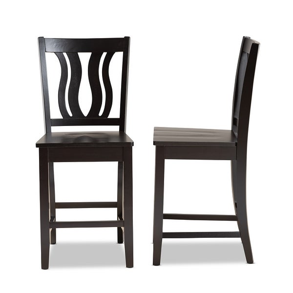 Fenton Modern and Contemporary Transitional 2-Piece Counter Stool Set