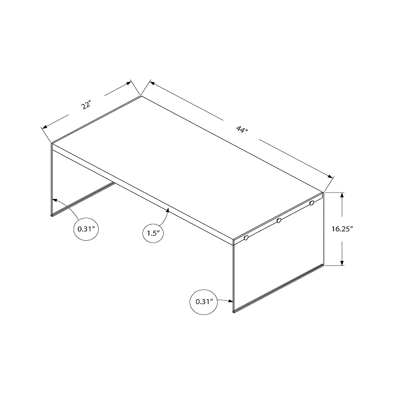 Monarch Contemporary Chic Coffee Table