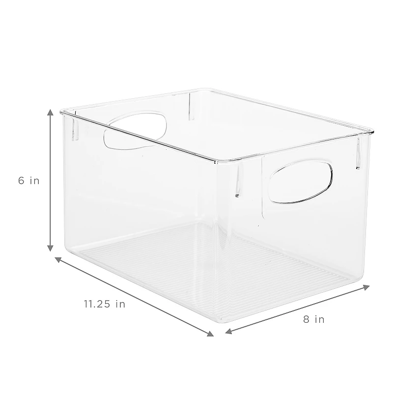 Sorbus Set of 8 Clear Fridge Bins with Handles