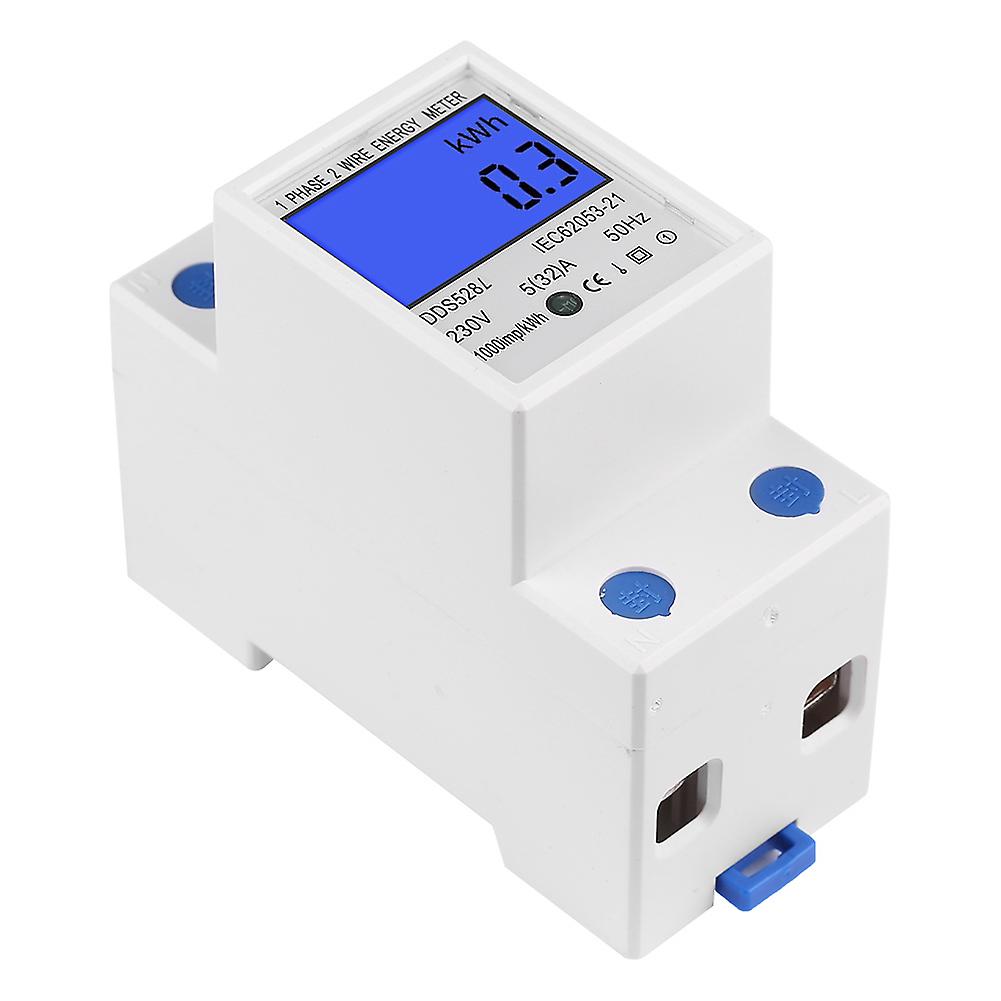 5-32a 230v 50hz Lcd Backlight Single Phase Energy Meter Watt Kwh Meter Din Rail Mounting