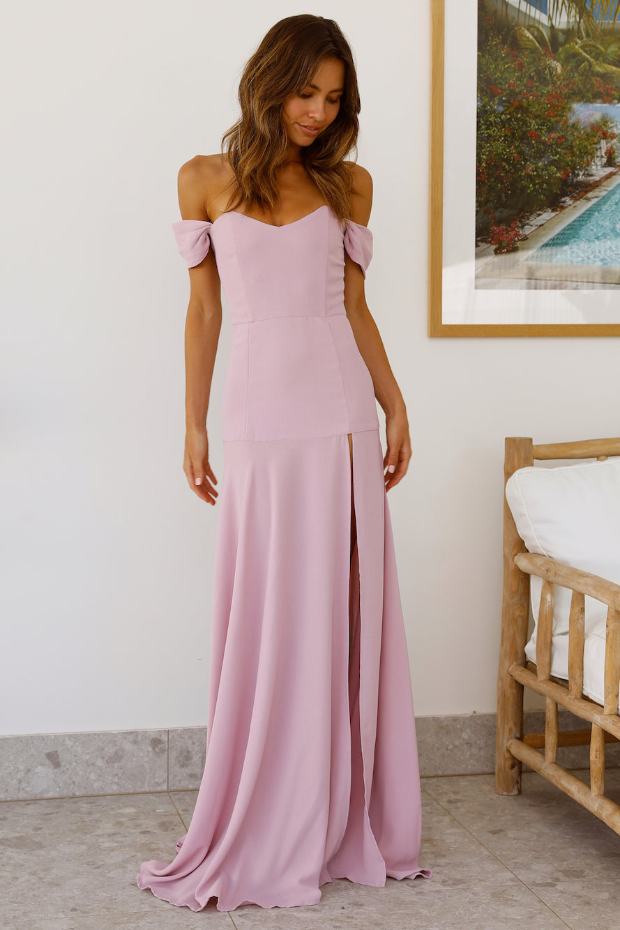 DEAR EMILIA Blushing Cinderella Maxi Dress Lilac