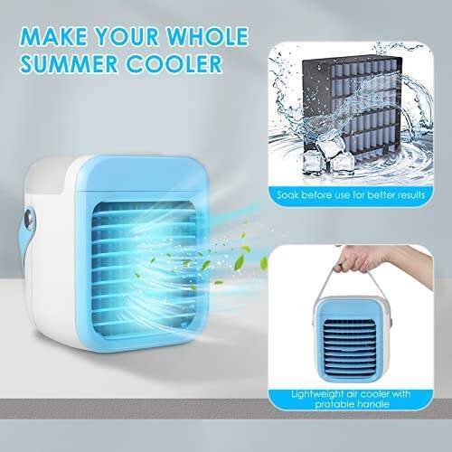 Portable Air Cooler, Mini3 Fan Speed, Desktop Cooling Fan for Room, Home, Office, Dorm Sterilizer, Humidifier & Purifier