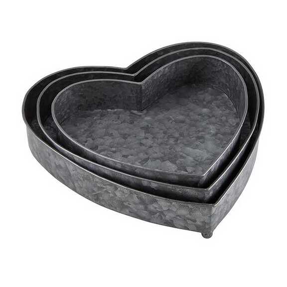 47th   Main BMR500 Heart Galvanized Tray   Set of ...