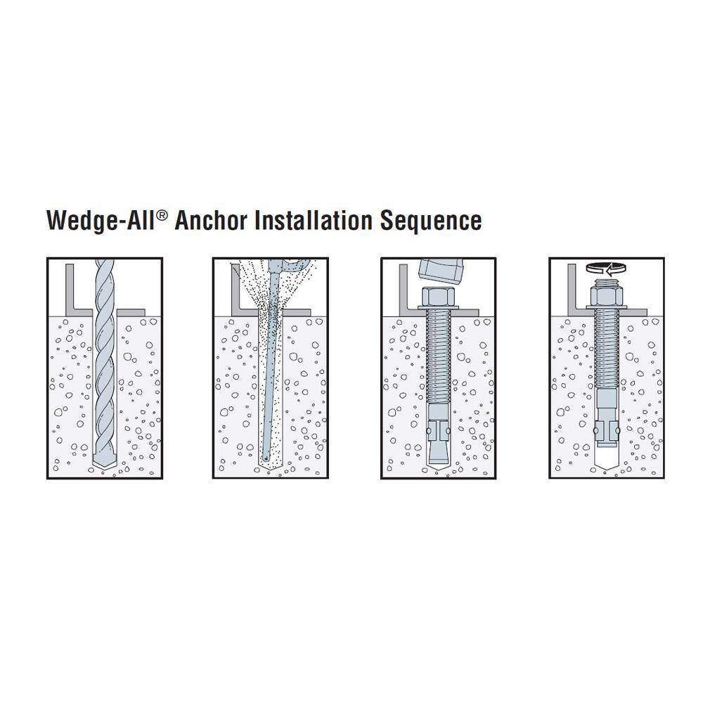 Simpson Strong-Tie Wedge-All 12 in. x 3-34 in. Type 304 Stainless-Steel Expansion Anchor (25-Pack) WA503344SS