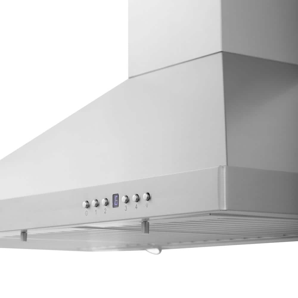 ZLINE Kitchen and Bath 30  Convertible Vent Wall Mount Range Hood in Stainless Steel with Crown Molding