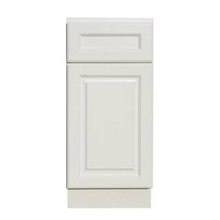 LIFEART CABINETRY Newport Ready to Assemble 15x34.5x24 in. Base Cabinet with 1-Door and 1-Drawer in Classic White RNW-B15