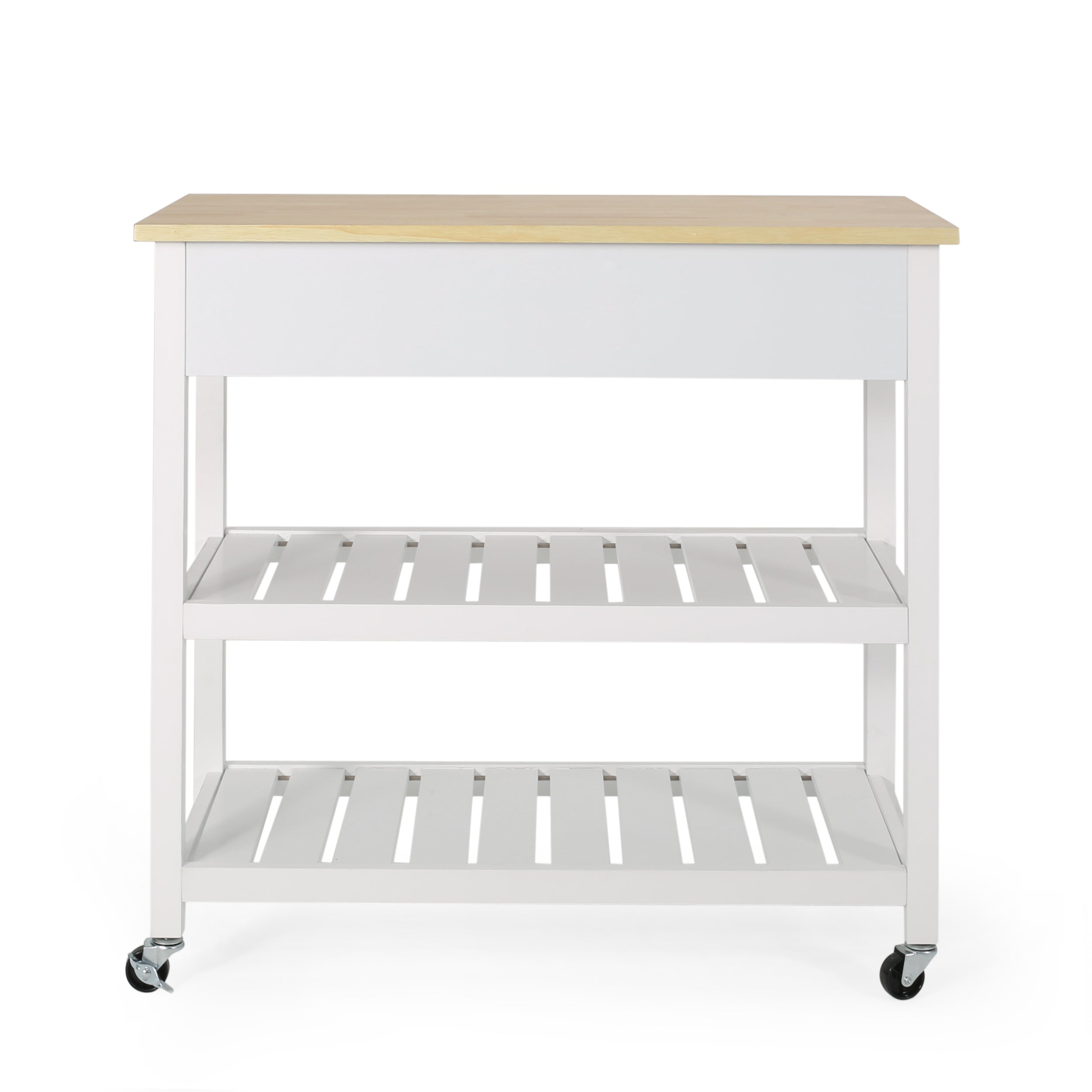 Enon Contemporary Kitchen Cart with Wheels