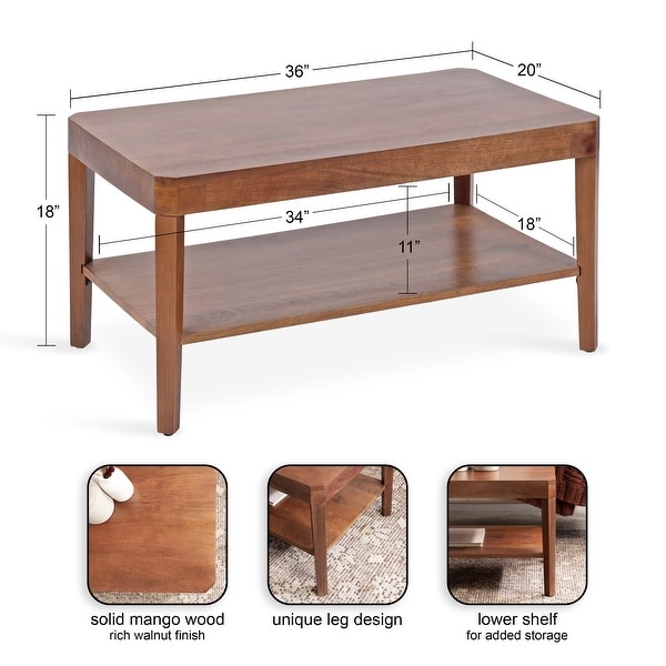 Kate and Laurel Talcott Rectangle Coffee Table