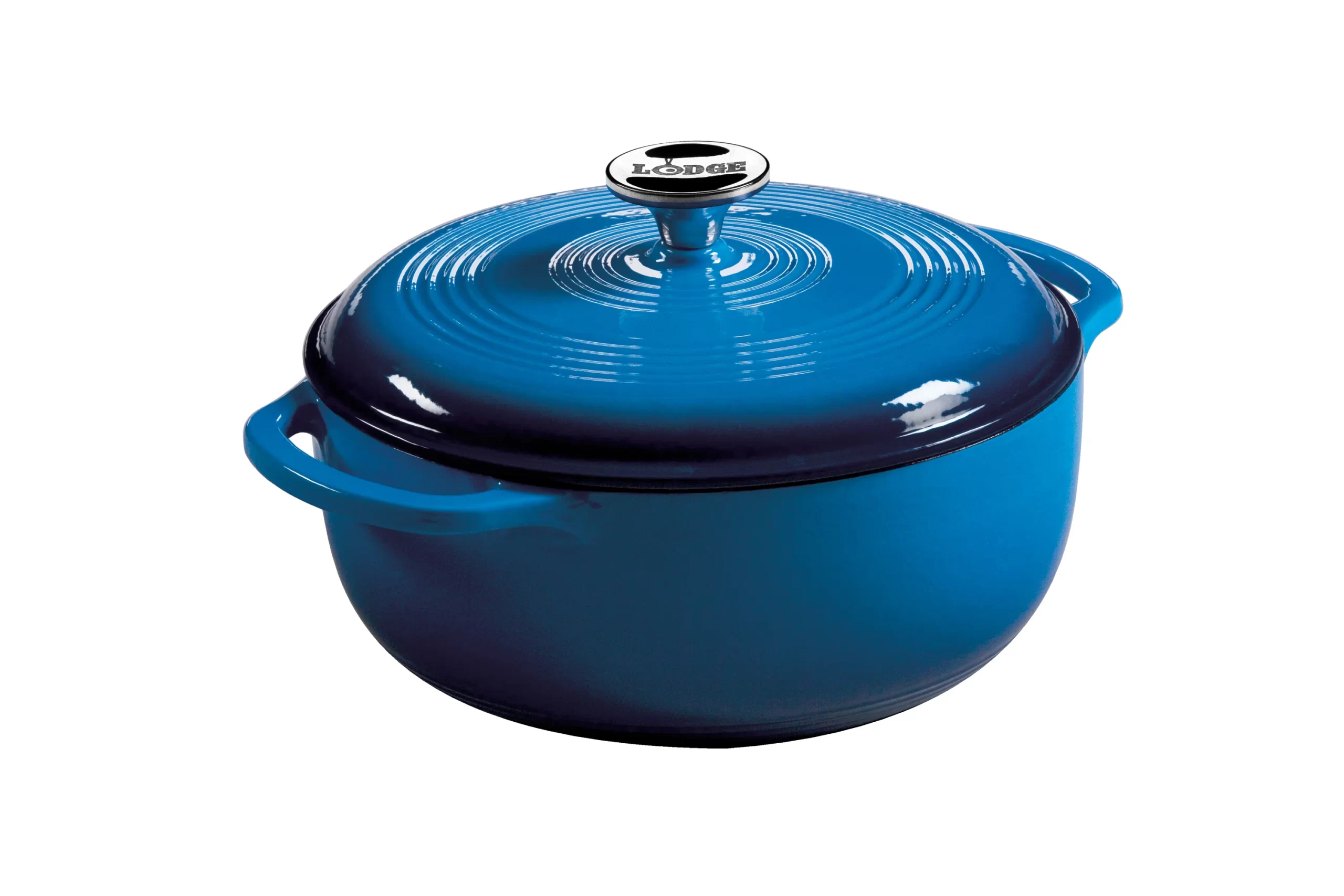 Lodge EC4D33 Enameled Cast Iron Dutch Oven， 4.5-Quart， Caribbean Blue