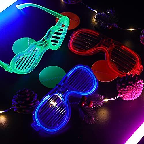 3 Pcs LED Glasses - Glow in the Dark Party Supplies with 3 Light Modes（large）