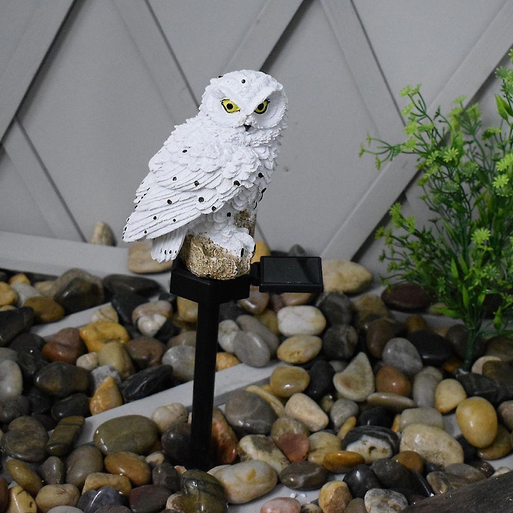 White Led Garden Lights Solar Night Lights Owl Shape Solar Led Lamp Outdoor， Decorative Waterproof Garden Stake Lights For Walkway Yard Lawn Landscape