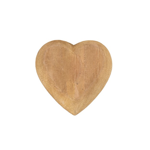 Rustic Patched Heart Trinket Tray Wood By Foreside Home amp Garden