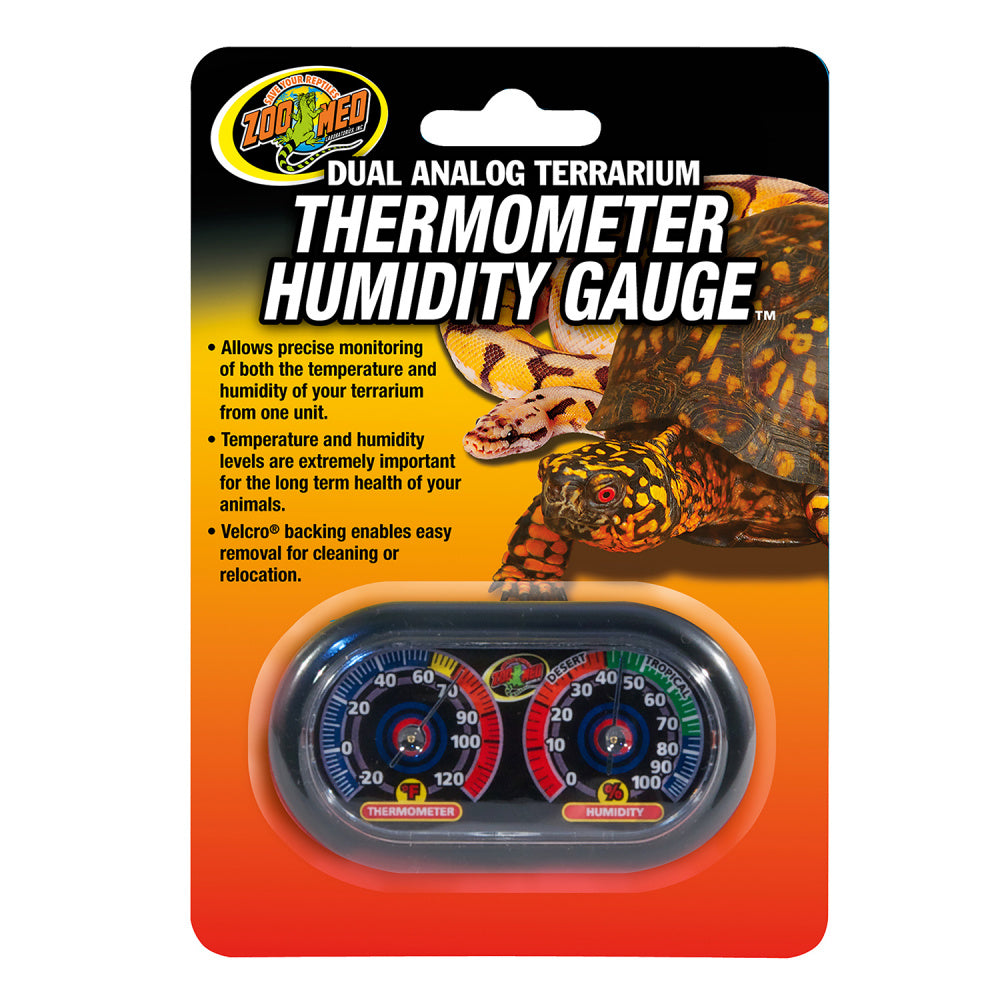 Zoo Med Dual Thermometer  Humidity Gauge