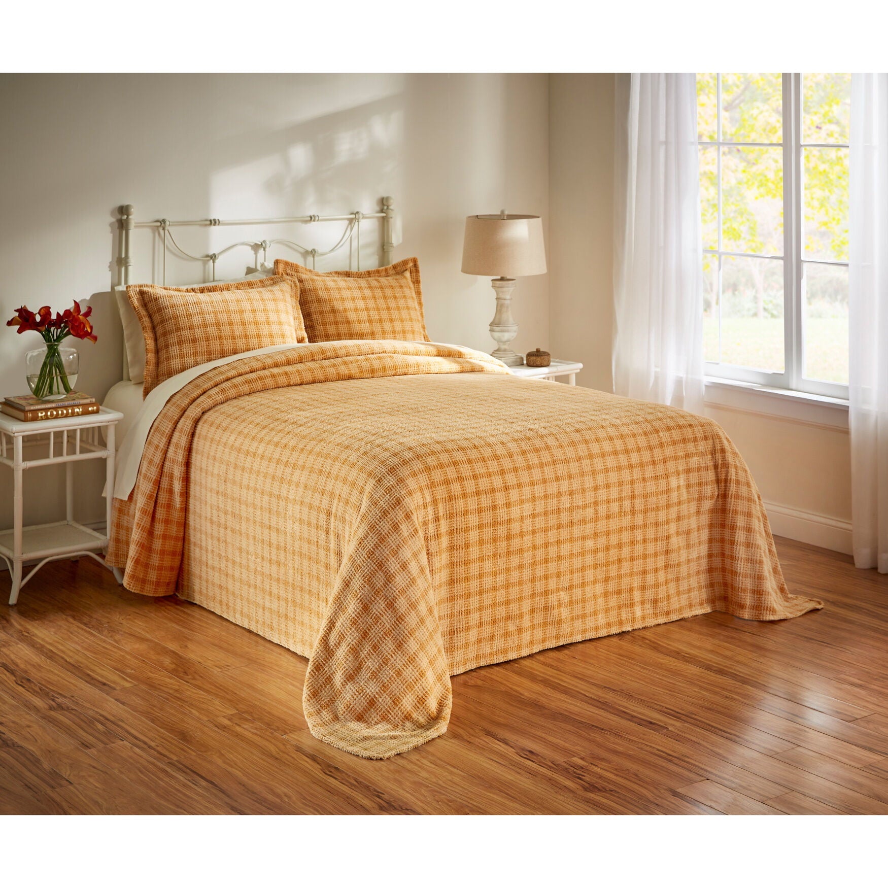 Brylanehome Samantha Chenille Bedspread - Full， Gold