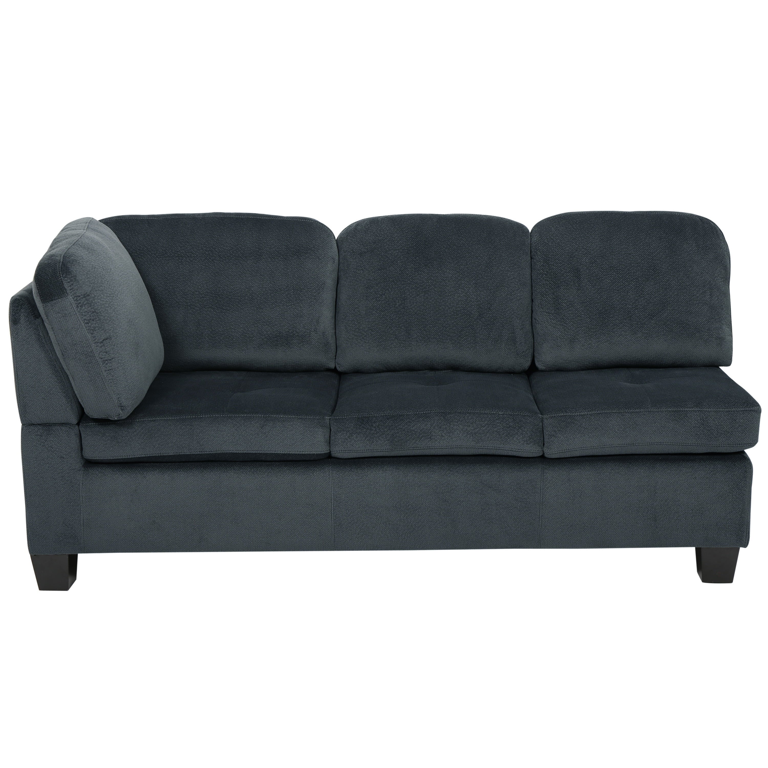 GDF Studio Canterbury 3-Pc Sectional Sofa Set, Charcoal Finish