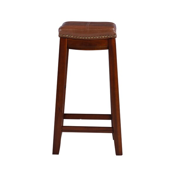 Copper Grove Willamette Cognac Faux Leather Counter Stool