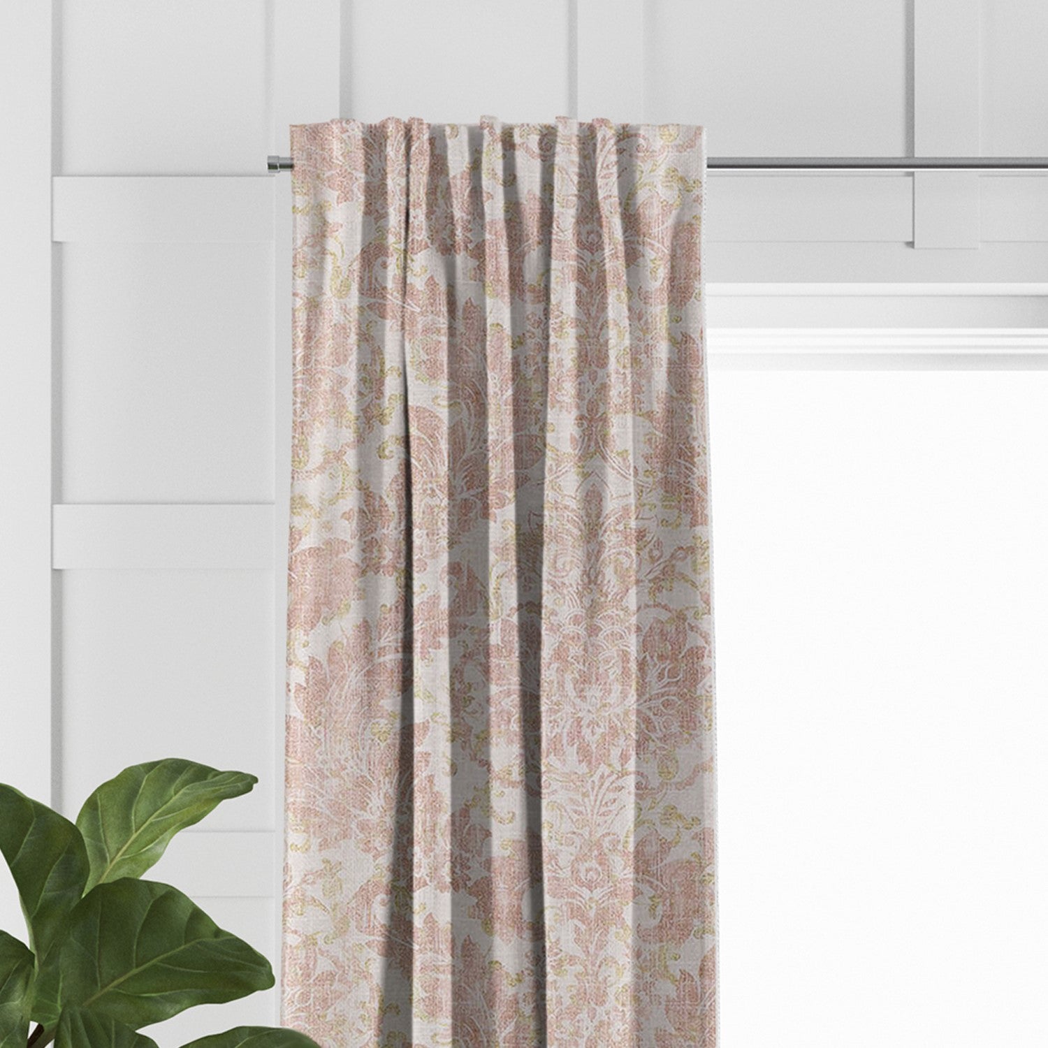 Damaskus Linen Blush Drapery