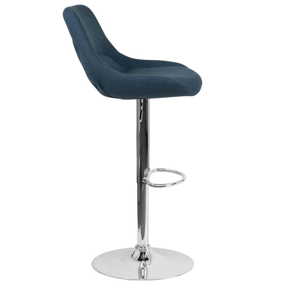 Carnegy Avenue 44.5 in. Blue Fabric Adjustable Bar Stool CGA-CH-442214-BL-HD