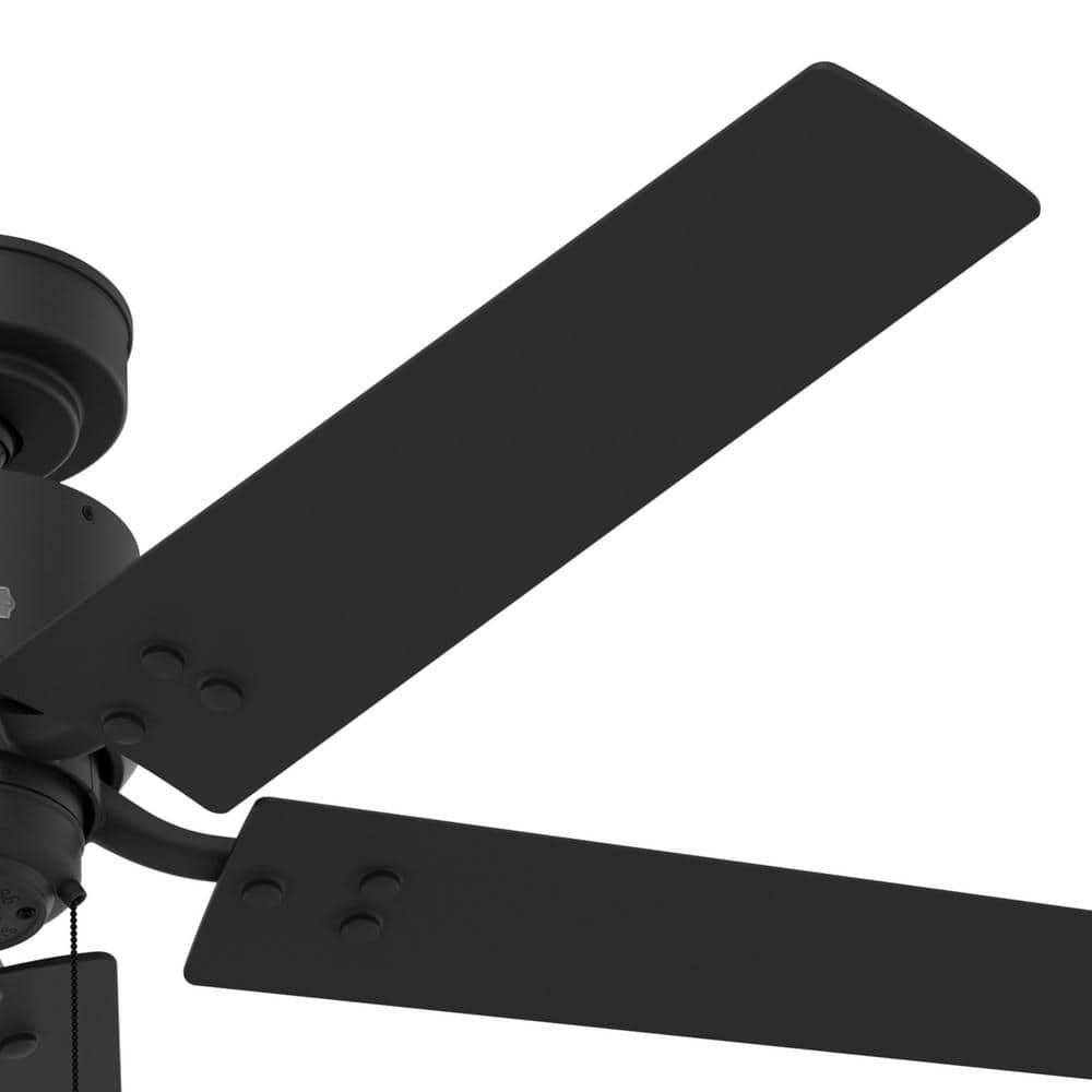 Hunter Windbound 52 in IndoorOutdoor Matte Black Ceiling Fan