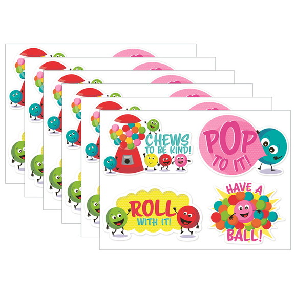 Eureka EU 628006 6 Bubblegum Stickers Jumbo  Scent...