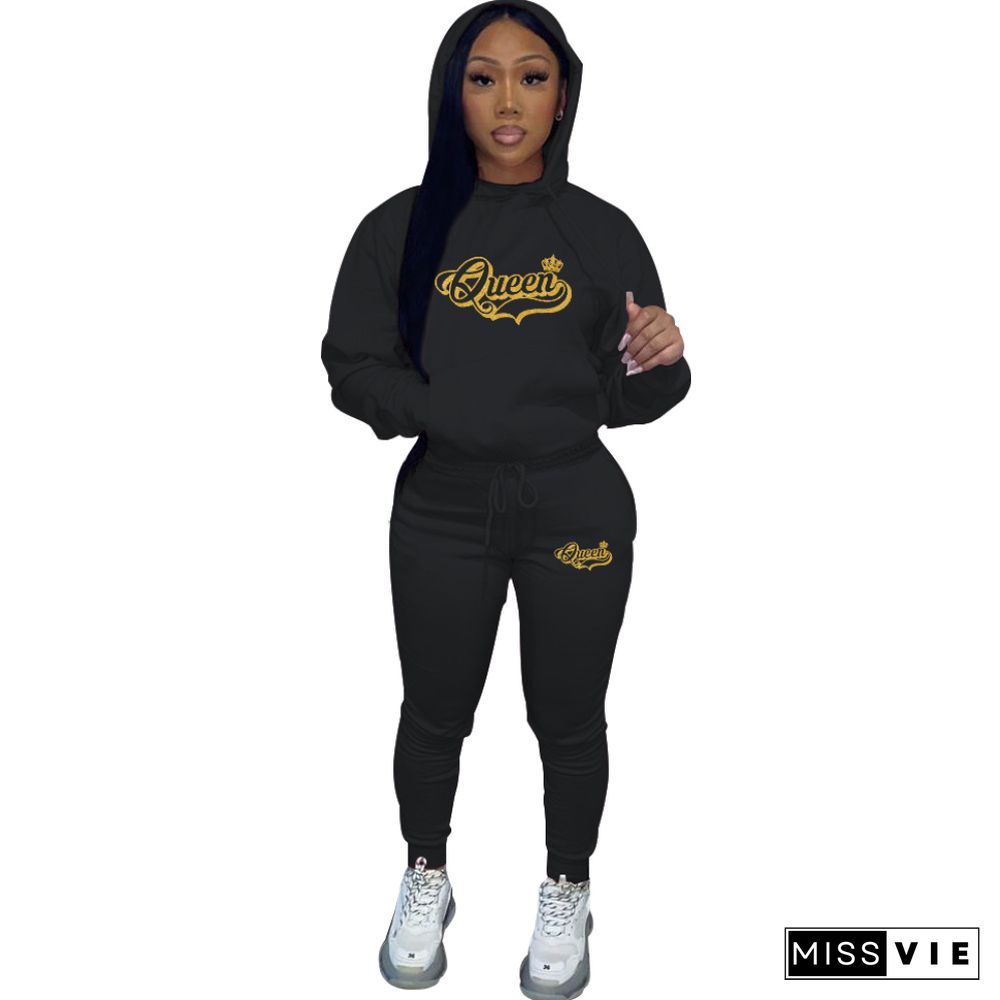 Hoodies Sporty Sweatshirt And Skinny Pants Tracksuit