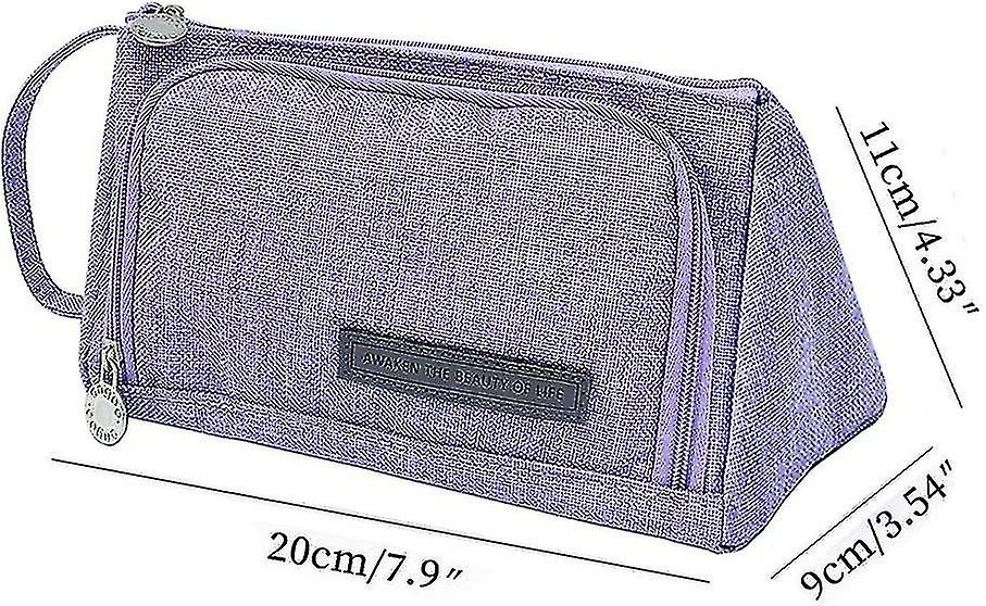 Multifunctional Large Capacity Pencil Case Pouch Premium Canvas Pencil Bag Stationery Organizer For Girl Lady