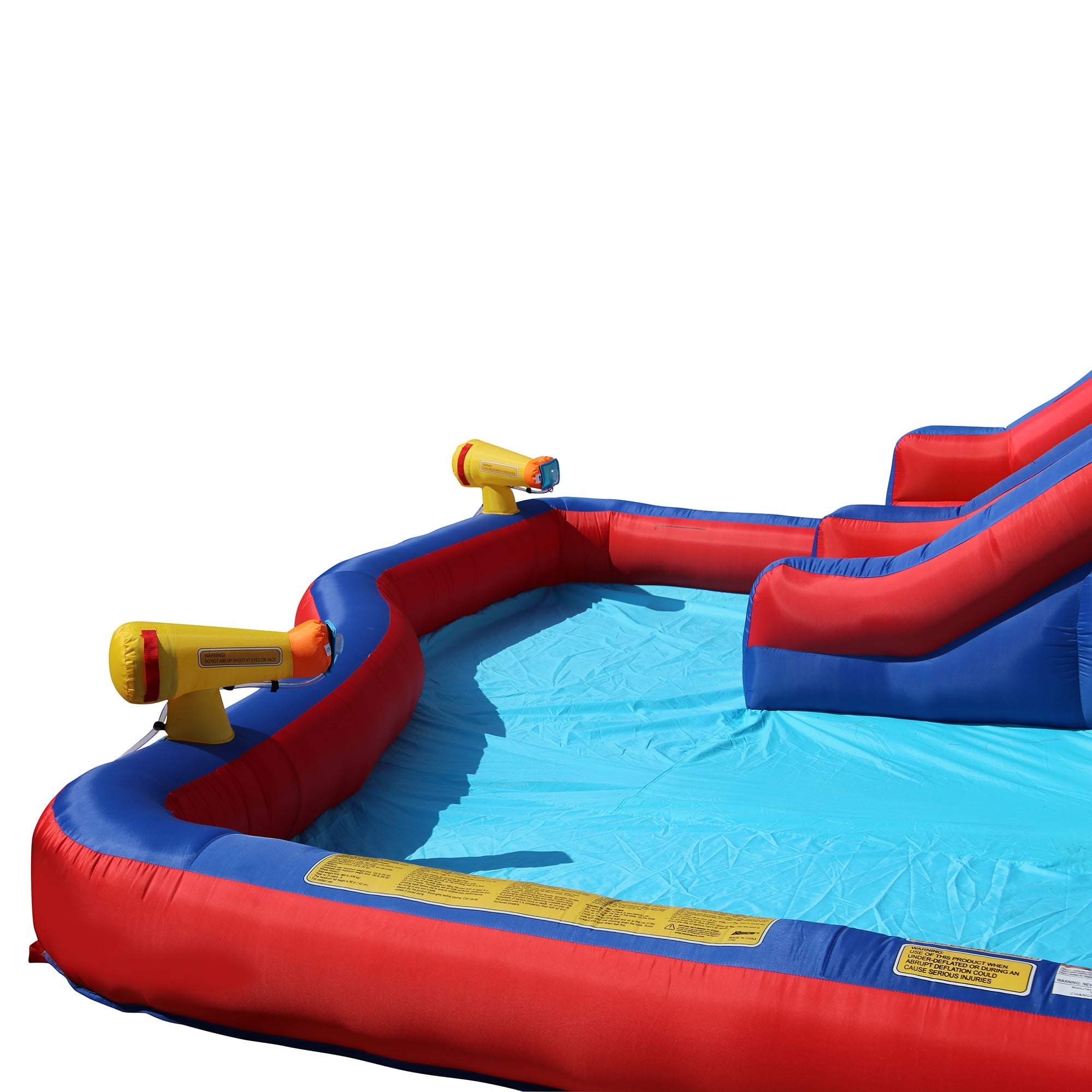 Banzai Twin Falls Kids Giant Colorful Outside Inflatable Water Park Bounce House